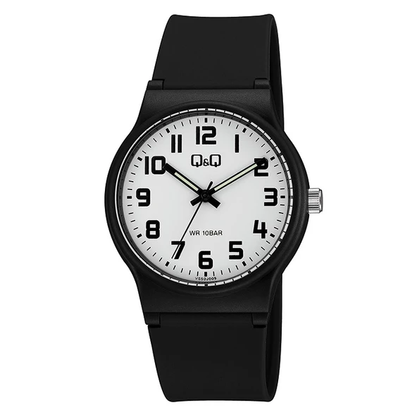 Q&Q VS50J009Y Su Geçirmez Silikon Kordonlu Rakamlı Unisex Kol Saati