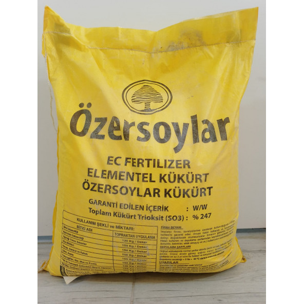 Elementel Toz Kükürt 25 kg