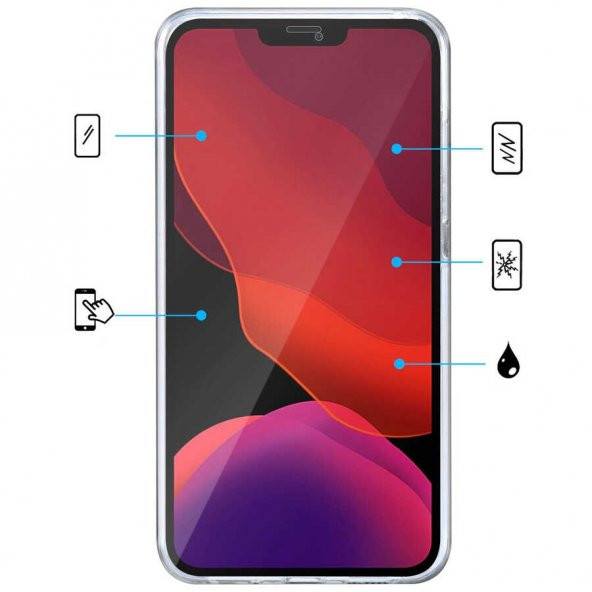 Apple iPhone 12 Pro Şeffaf Kılıf Arkalı Önlü 360 Derece Ultra Korumalı Enjoy Kapak - 5