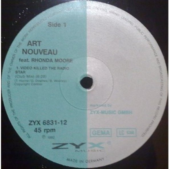 Art Nouveau Feat. Rhonda Moore – Video Killed The Radio Star Dance Mix 92  - Plak alithestereo - 3