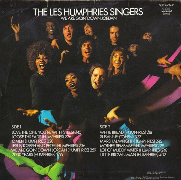 The Les Humphries Singers  – We Are Goin' Down Jordan Pop Rock Tarz Müzik Plak alithestereo