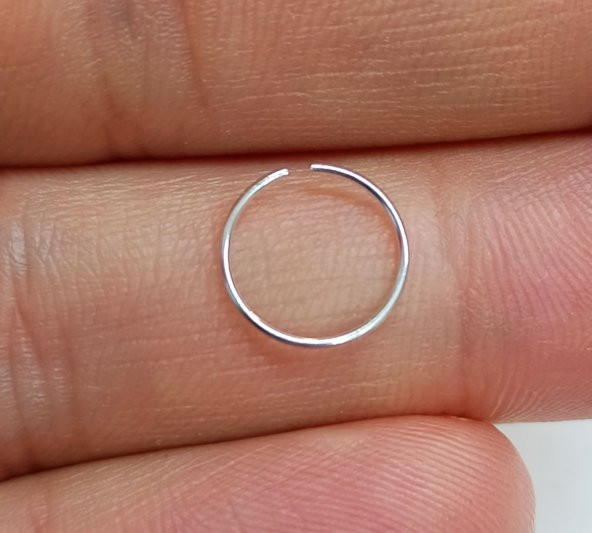 2 li Unisex Burun Hızma Halka 925 Ayar Gümüş - 2