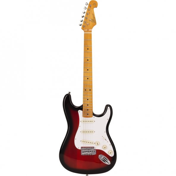 SX SST57+ 2TS Stratocaster Elektro Gitar (KILIF+ASKI+JAK+PENA) - 1