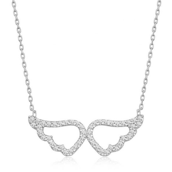 925 Ayar Gümüş Melek Kanadı Kadın Gümüş Kolye ürün görseli