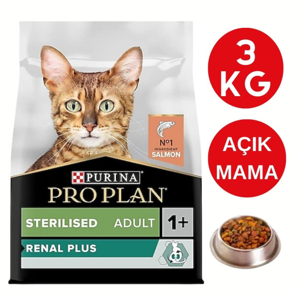 Pro Plan Sterilised Somonlu Kısırlaştırılmış kedi maması 3 kg Açık Mama