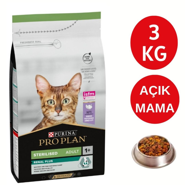 Pro Plan Sterilised hindili kısırlaştırılmış kedi maması 3 kg Açık Mama