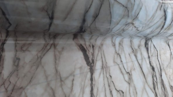 Mermer Desenli Şeffaf Masa Örtüsü 100 CM X 200 - 3