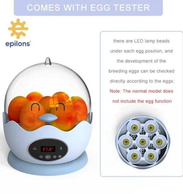 Mini Ev Tipi 7 Yumurtalık Kuluçka Makinesi Epo07 | Yumurta Kuluçka Cihazı - 2