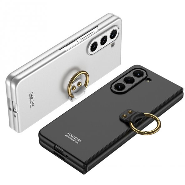 KNY Samsung Galaxy Z Fold 5 Kılıf Yüzüklü Kıpta Kapak Yeşil - 2