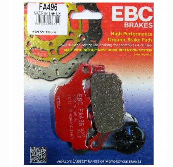 Ebc Fa496 2014-2023 Honda NC 750 X Uyumlu Arka Fren Balatası Organik Balata