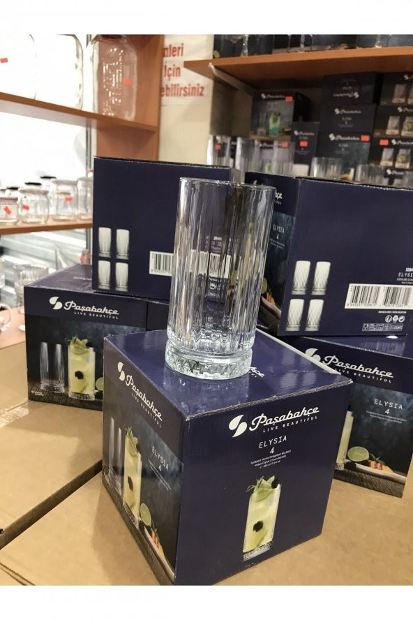 Paşabahçe elysia long drink 4 lü su bardak - meşrubat bardağı 520045 - Resim 2