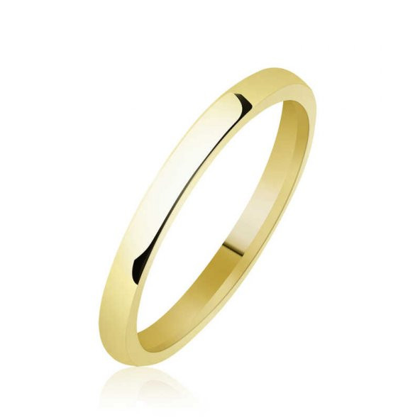 2 mm Düz Bombeli Gold Gümüş Alyans SL3938