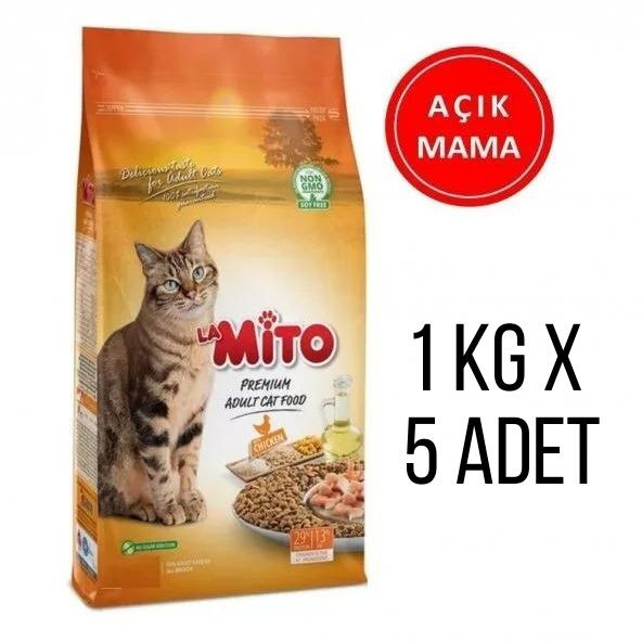 Mito Adult Cat Tavuklu Yetişkin Kedi Maması 5 kg Açık Mama
