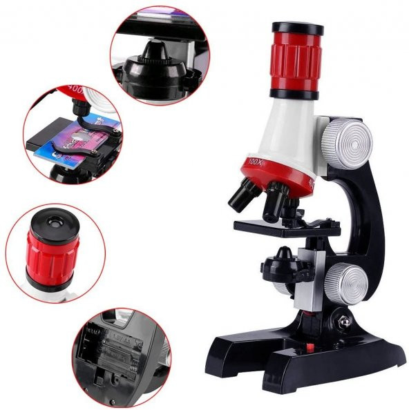 Bilimsel Eğitici Mikroskop Kiti Zoom Led Işıklı Set - 2