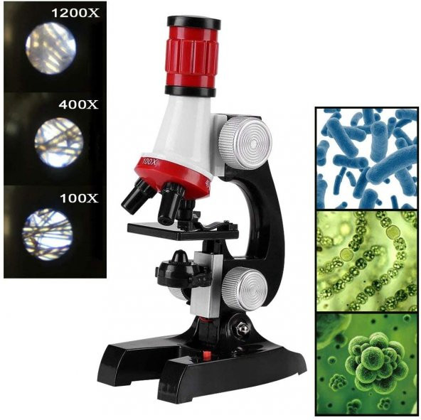 Bilimsel Eğitici Mikroskop Kiti Zoom Led Işıklı Set - 3