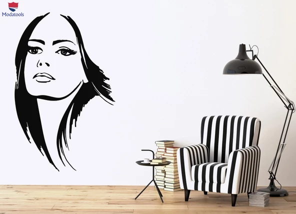 Dekorasyon Sticker Güzel Kadın Güzellik Salonu Saç Stilisti Duvar Çıkartmaları Benzersiz Hediyelik