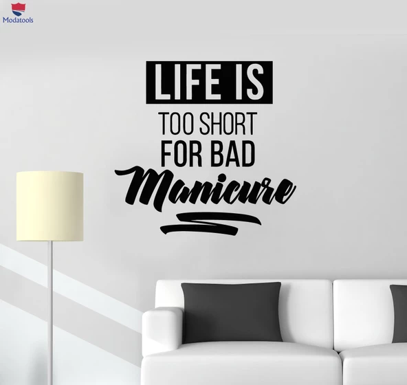 Ofis, Dükkan Duvar Sticker Tırnak Salonu Alıntı Manikür Eller Tırnak Sanat Çıkartmaları