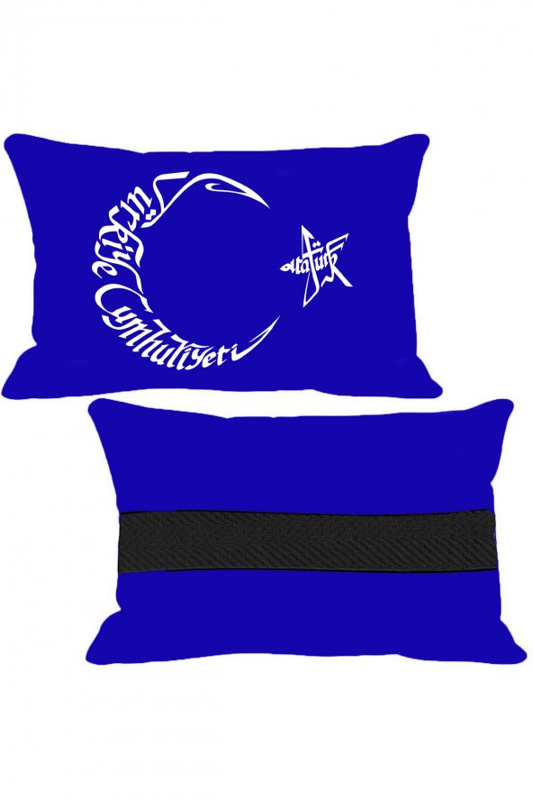 Öziron Fort Tourneo Courier Oto Koltuk Boyun Yastığı 2 Adet Ay Yıldız Logolu Lacivert Ortopedik Yastık ürün görseli
