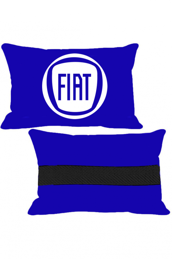 Öziron Fiat Linea Oto Koltuk Boyun Yastığı 2 Adet Amblem Logolu Lacivert Ortopedik Yastık ürün görseli