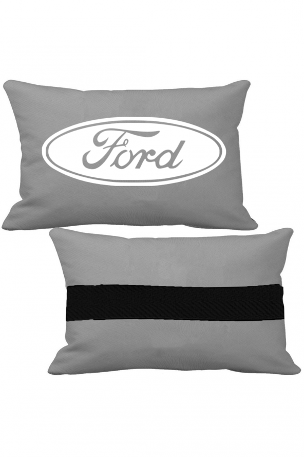 Öziron Fort Focus TDCİ Oto Koltuk Boyun Yastığı 2 Adet Amblem Logolu Gri Ortopedik Yastık ürün görseli