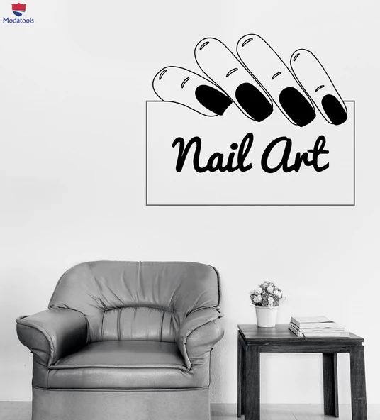 Duvar Tırnak Dekorasyon Sticker Nail Art Gotik Manikür Güzellik Merkezi Salon Çıkartmalar Benzersiz Hediyelik