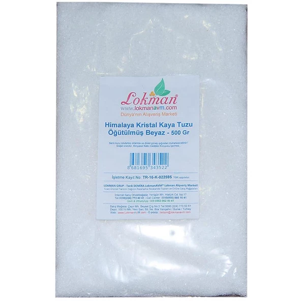 Öğütülmüş Doğal Beyaz Himalaya Tuzu Sofralık İnce Toz Tuz 500GR - 4