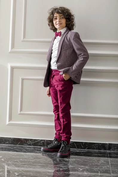 Papyonlu Çocuk Genç Takım Elbise Mezuniyet Balo Bayramlık Düğün Damatlık Seti NX-5011 - 6