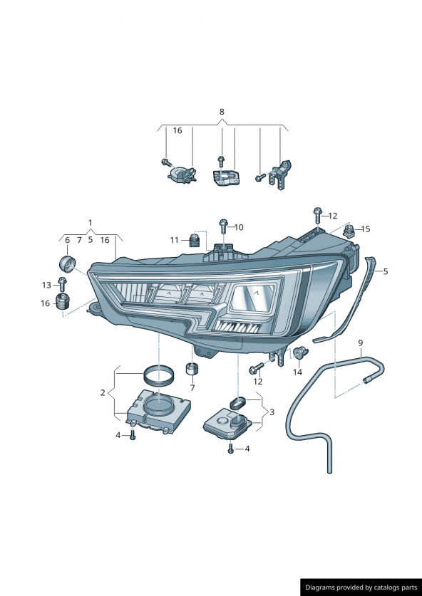 Audi A5 2016-2020 4M0907397AC GÜNDÜZ LED FAR BEYNİ SIFIR KODLU MATRİX ürün görseli