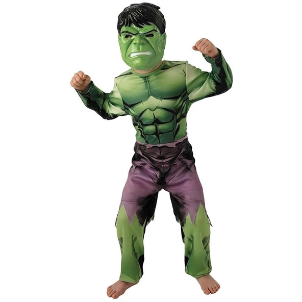 Orjinal Lisanslı Marvel Avengers Hulk Kostüm ve Maskesi 7-8 Yaş 117-128cm - 2