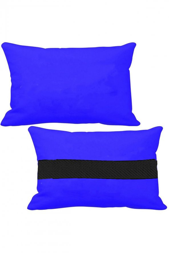Öziron Seat Uyumlu Oto Koltuk Boyun Yastığı 2 Adet Logosuz Mavi Ortopedik Yastık