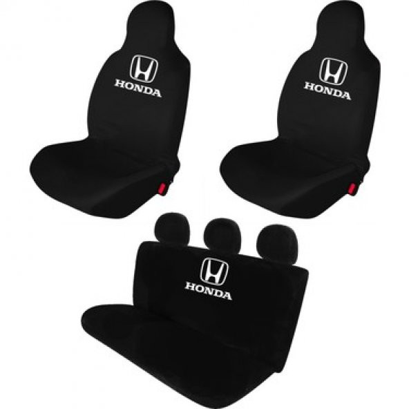 Öziron Honda Civic Oto Koltuk Kılıfı Koruyucu Logo Baskılı Penye Servis Kılıfı