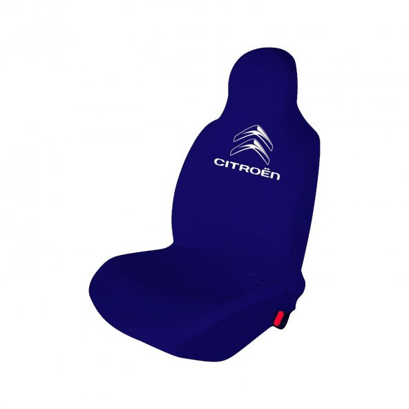 Öziron Citroen DS1 Araba Koltuk Kılıfı Amblem Logo Baskılı Penye Servis Kılıfı Lacivert