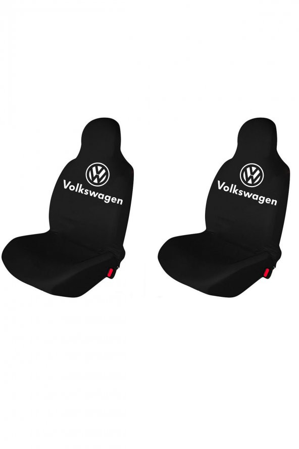Öziron VW CC Oto Koltuk Servis Kılıfı Logo Baskılı Ön Koltuklar Siyah
