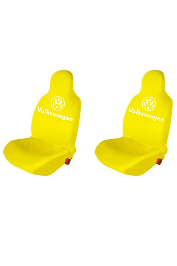 Öziron Volkswagen Jetta Oto Koltuk Servis Kılıfı Logo Baskılı Ön Koltuklar Sarı ürün görseli