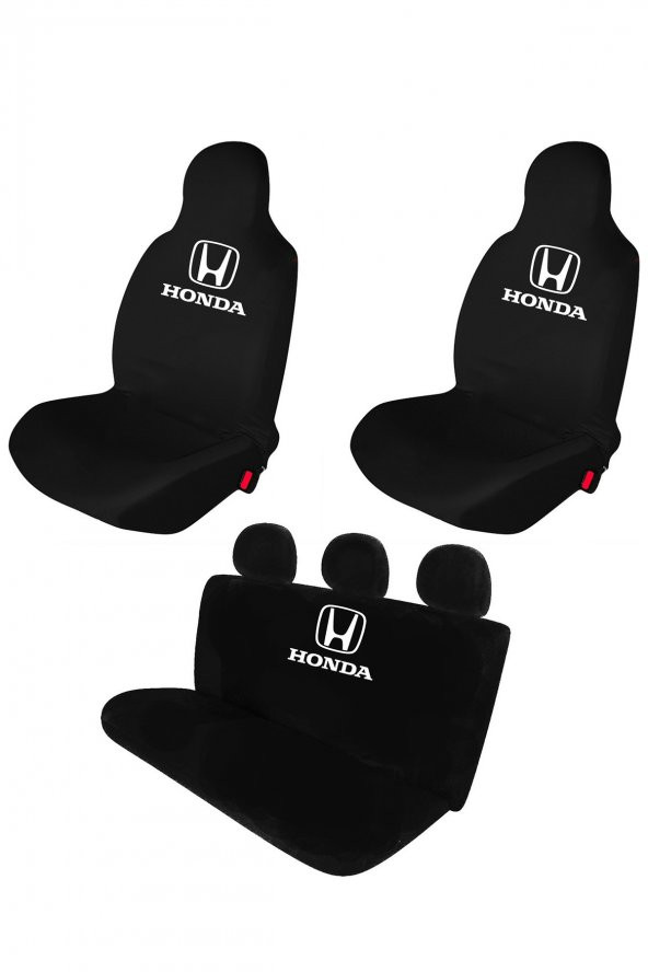 Öziron Honda S2000 Oto Koltuk Kılıfı Koruyucu Logo Baskılı Penye Servis Kılıfı Siyah