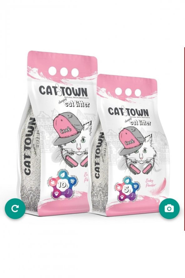 CAT TOWN10 Lt Bebek Pudra Kokulu Kedi Kumu