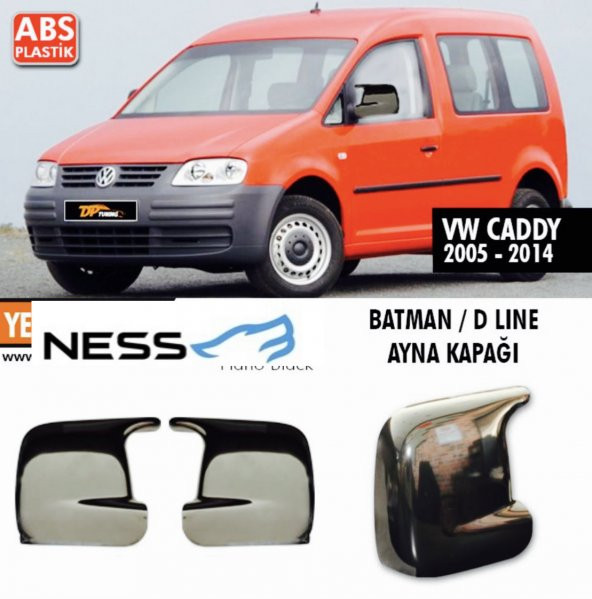 caddy 2005-2014 yarasa ayna kapağı piano black