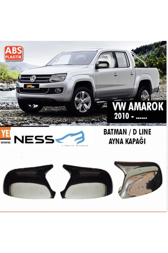 Wv AMAROK 2009 sonrası piano black yarasa ayna kapağı