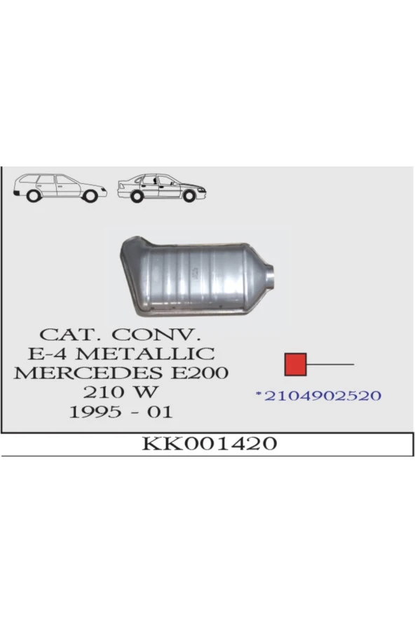 Mercedes E200-210 w 1995-2001 katalitik konvektör