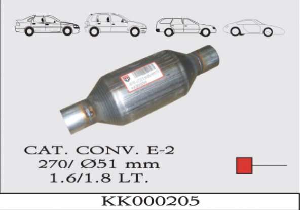 Katalitik konvektör yuvarlak L:27cm /51mm boru