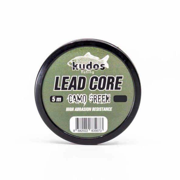 Kudos Lead Core Camo Green 5m 35 Lb. - 3