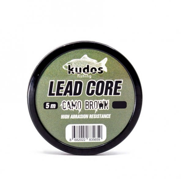 Kudos Lead Core Camo Brown 5m 35 Lb. - 3