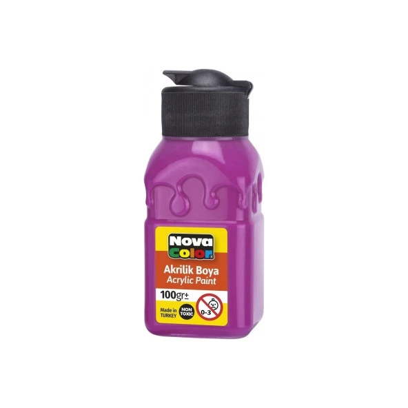 Nova Color Akrilik Boya Şişe 100 ML Fuşya Akrilik Boya - 1
