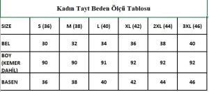 Yanı Tüllü Mesh Panel Spor Kadın Tayt 5034 - 8