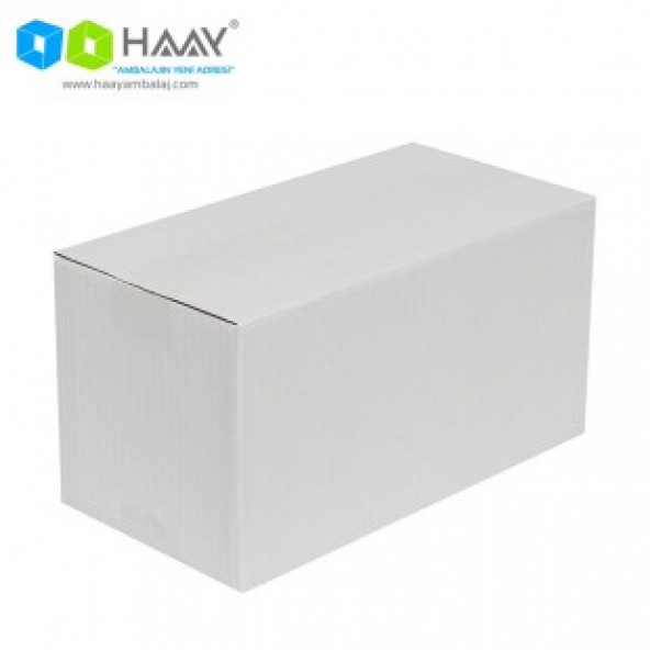 HAAY AMBALAJ 29x15x15cm Tek Oluklu Beyaz Koli (25 Adet)