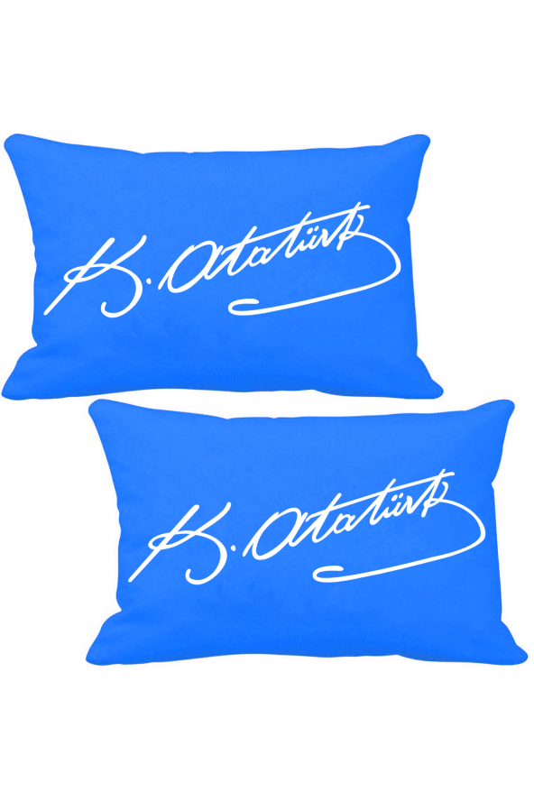 Özdemir Teks Tata Ticari Oto Koltuk Boyun Yastığı Ortopedik 2 Adet Atatürk Mavi ürün görseli