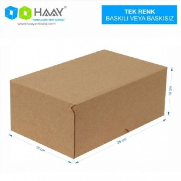 HAAY AMBALAJ 25x16x10cm Standart E-ticaret Kargo Kutusu (25 Adet)