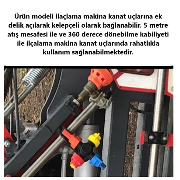 İlaçlama Makina Kelepçeli Bağ Meme-Kanat Ucu Meme-G166-2 Adet - 4