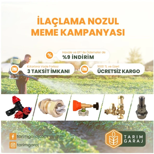 İlaçlama Makina Kelepçeli Bağ Meme-Kanat Ucu Meme-G166-2 Adet - 3