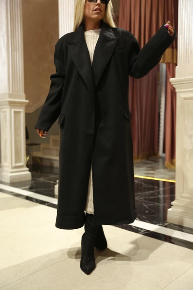Siyah Kaşe Kaban - 10